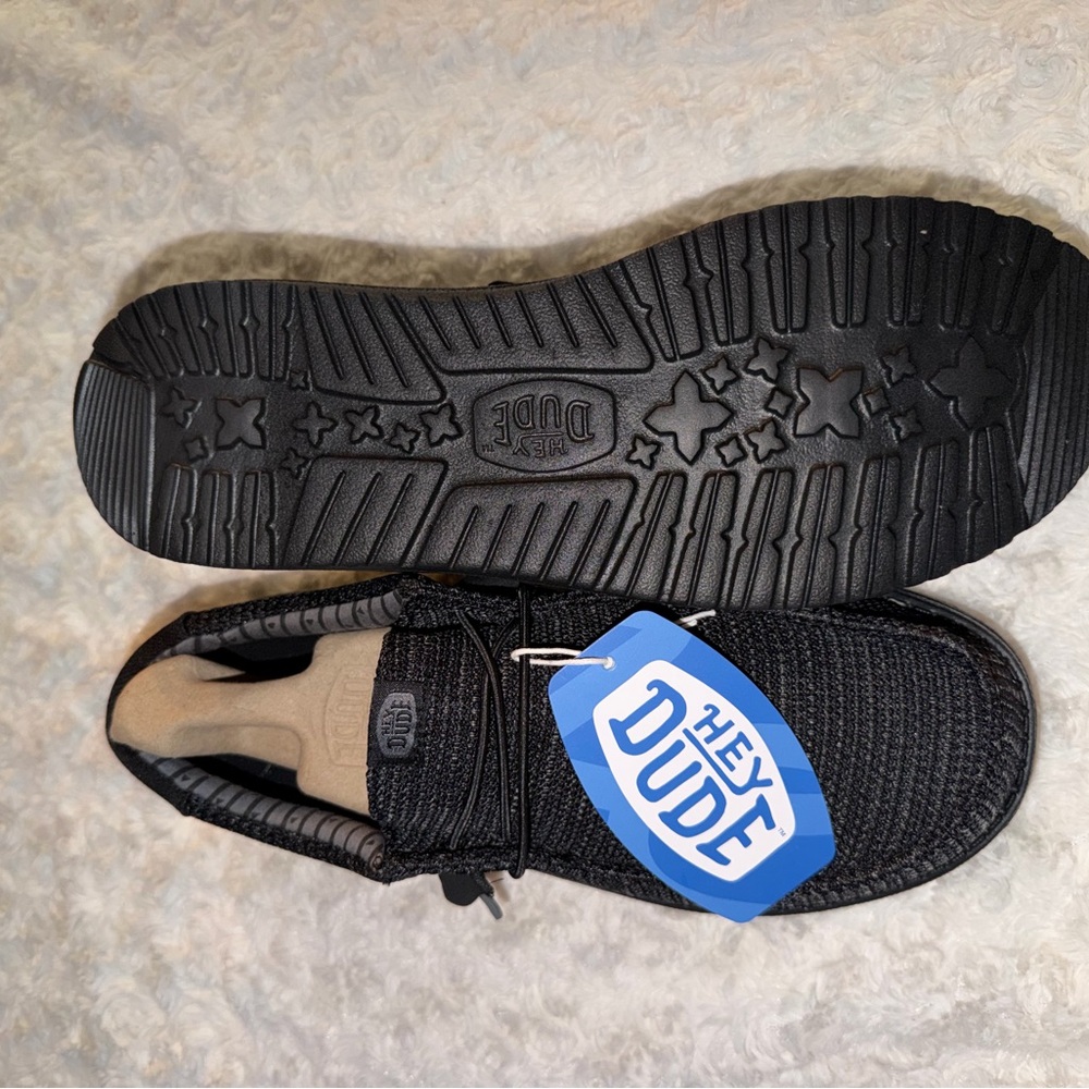 Hey Dude Men's Black Loafers
